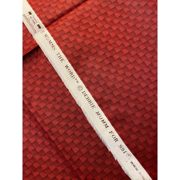 Burgundy Maroon Tiny Checkerboard Cotton Fabric BTHY Debbie Mumm Mumms the Word - Picture 2 of 2